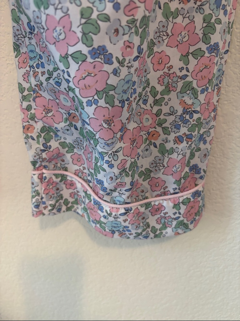 Women's Floral Cotton Pajama Set - Pink & Green - Picture 7 of 8
